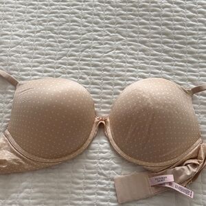 Victoria's Secret Light Beige Dotted Bra